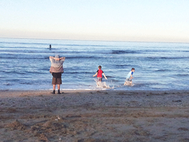 beach again